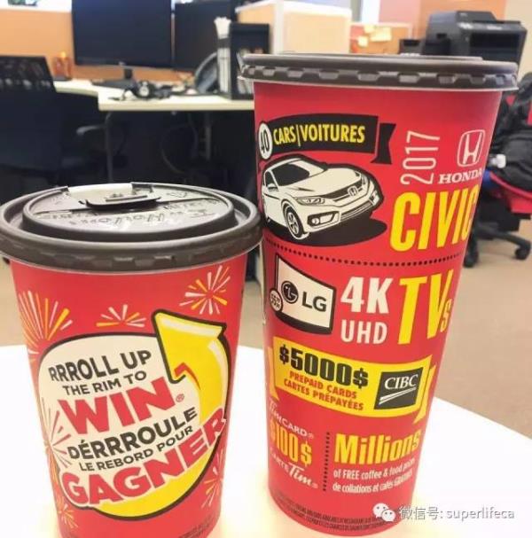 Tim Hortons 今年的抽奖活动