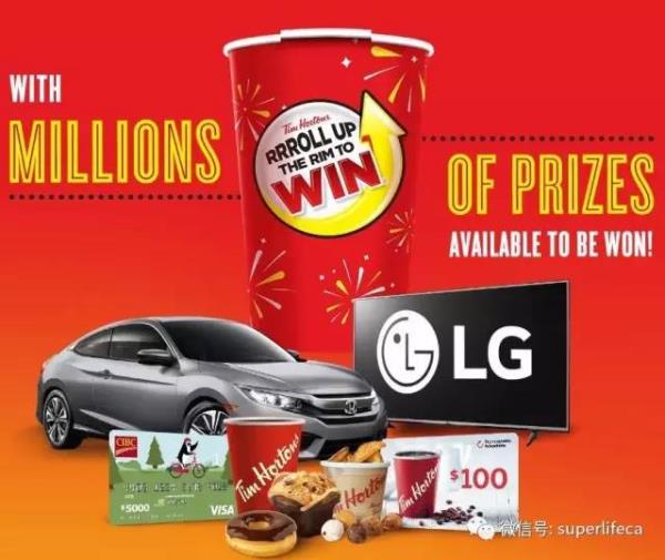 Tim Hortons 今年的抽奖活动